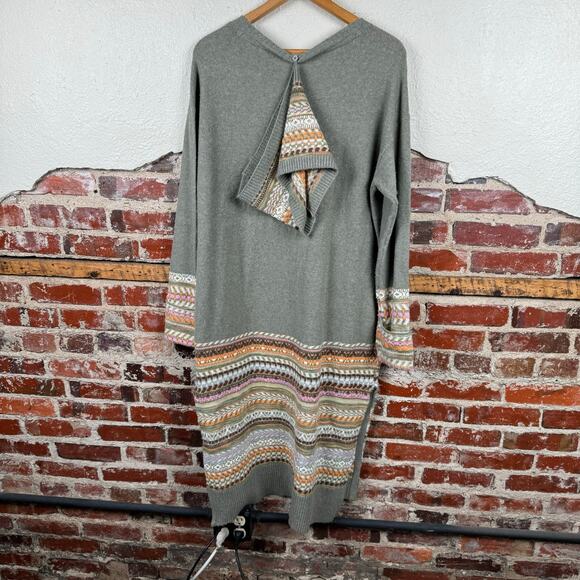 Daily Practice Anthropologie Dress Size Medium Green Knit Sweater Turtleneck NWT - Picture 9 of 11